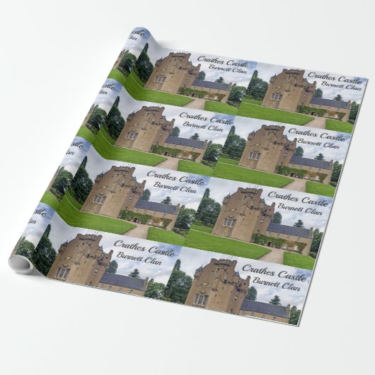 Papier Cadeau ScottishBurnett Clan Crathes Castle Wraptle Papier (Déroulé)
