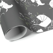 Papier Cadeau Scotty Dog Baby shower (Coin rond)