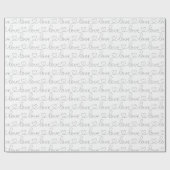 Papier Cadeau Scribble Love | Noir et blanc (Plat)