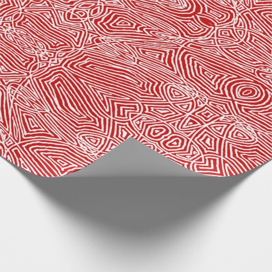 Papier Cadeau Scribbleempreintes rouges (Coin)