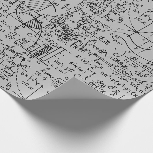 Papier Cadeau scribbles mathématiques (Coin)
