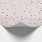 Papier Cadeau Script Blush & Gold Joy | Papier d'emballage de va (Coin)