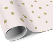 Papier Cadeau Script Blush & Gold Joy | Papier d'emballage de va (Coin rond)