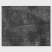 Papier Cadeau Script curieux sur noir détendu (Plat)