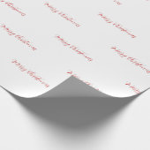 Papier Cadeau Script de calligraphie rouge Joyeux cadeau de Noël (Coin)