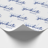 Papier Cadeau Script de la marine | Brush Keepsaké bleu foncé (Coin)