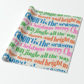 Papier Cadeau Script de Noël Merry & Bright Unique (Déroulé)