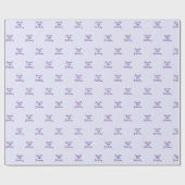 Papier Cadeau Script de nom violet violet de lavande (Plat)