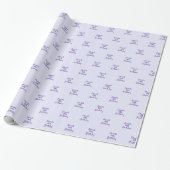 Papier Cadeau Script de nom violet violet de lavande (Déroulé)