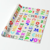 Papier Cadeau Script Joyeux Noël Fantaisiste (Déroulé)