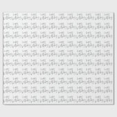 Papier Cadeau Script manuscrit moderne Joyeux anniversaire (Plat)