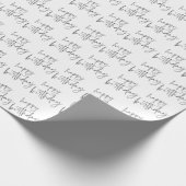 Papier Cadeau Script manuscrit moderne Joyeux anniversaire (Coin)