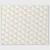 Papier Cadeau Script Merci (Plat)