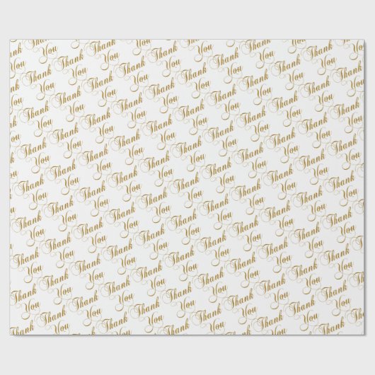 Papier Cadeau Script Merci (Plat)