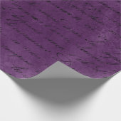 Papier Cadeau Script noir sur violet (Coin)