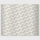 Papier Cadeau Script Or juste marié | MARIAGE (Plat)