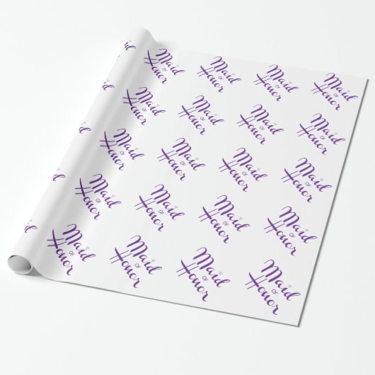 Papier Cadeau Script rétro de la servante d'honneur (Déroulé)