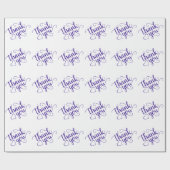 Papier Cadeau Script simple violet | Coeur du Merci royal du rai (Plat)