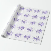 Papier Cadeau Script simple violet | Coeur du Merci royal du rai (Déroulé)