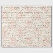 Papier Cadeau Script vintage (Plat)