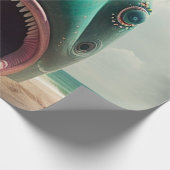 Papier Cadeau Sculpture de requin sur la plage (Coin)