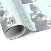 Papier Cadeau Sculpture du 27e anniversaire modifiable (Coin rond)