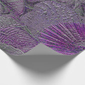 Papier Cadeau Sea Shells Ocean Beach Gris violet Métal (Coin)