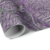 Papier Cadeau Sea Shells Ocean Beach Gris violet Métal (Coin rond)