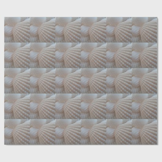 Papier Cadeau Sea Shells, Summer Beach Exotic Troptic Romantic (Plat)