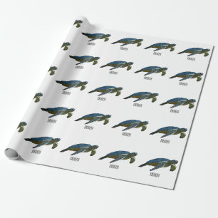 Papier Cadeau Sea turtle cartoon