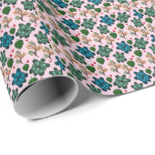 Papier Cadeau Sea Turtle Lover Gift, Cute Turtle Pattern, Marine (Coin rond)