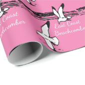 Papier cadeau Seagull Beach East Coast Beachcomber (Coin rond)