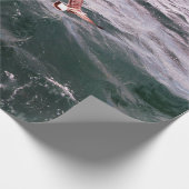 PAPIER CADEAU SEAGULL VOLANT AU-DESSUS DES VAGUES MARITIMES (Coin)