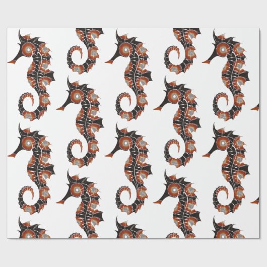 Papier Cadeau Seahorse (Plat)
