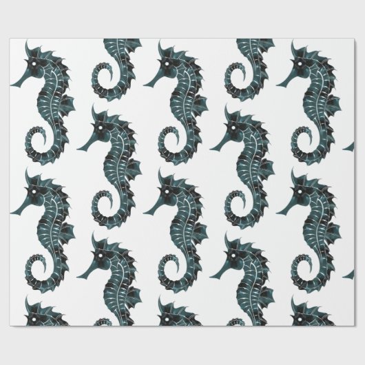 Papier Cadeau Seahorse (Plat)