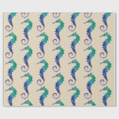 Papier Cadeau Seahorse (Plat)