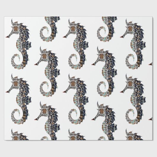 Papier Cadeau Seahorse (Plat)