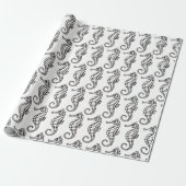 Papier Cadeau Seahorse Black (Déroulé)