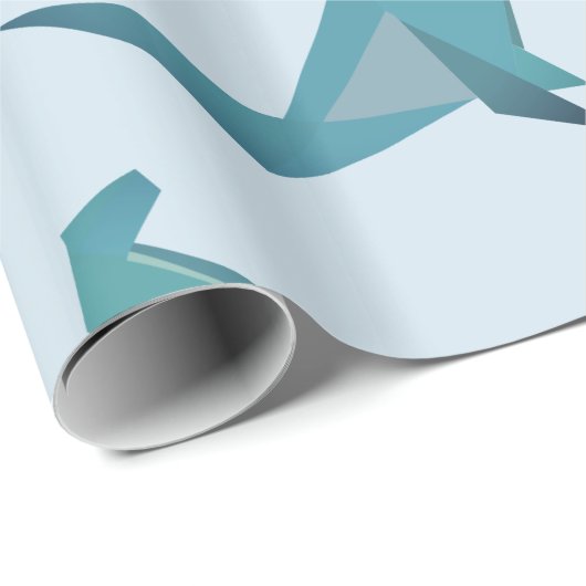 Papier cadeau Seal Blue (Coin rond)