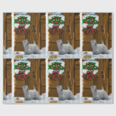 Papier Cadeau Sealyham Terrier Noël (Plat)