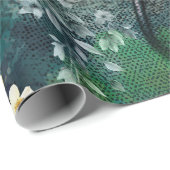 Papier Cadeau seamless abstract flower pattern on mix backgroun (Coin rond)