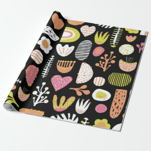 Papier Cadeau Seamless abstract shapes colorful vintage kids pat
