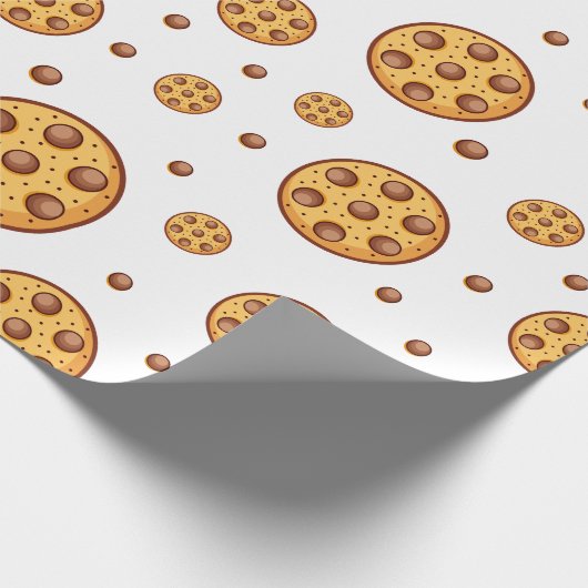 Papier Cadeau Seamless chocolate chip cookies pattern (Coin)