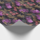 Papier Cadeau Seamless dark plum fruits purple berries cherry (Coin)