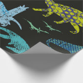 Papier Cadeau Seamless Dino pattern. Original design with t-rex, (Coin)