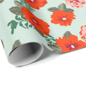 Papier Cadeau Seamless ditsy pattern in small cute wild flowers. (Coin rond)