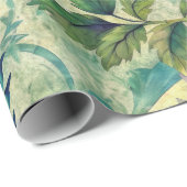 Papier Cadeau Seamless Floral Pattern Furniture Decoupage Paper (Coin rond)