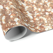 Papier Cadeau Seamless golden gold bronze glittery sparkles glit (Coin rond)