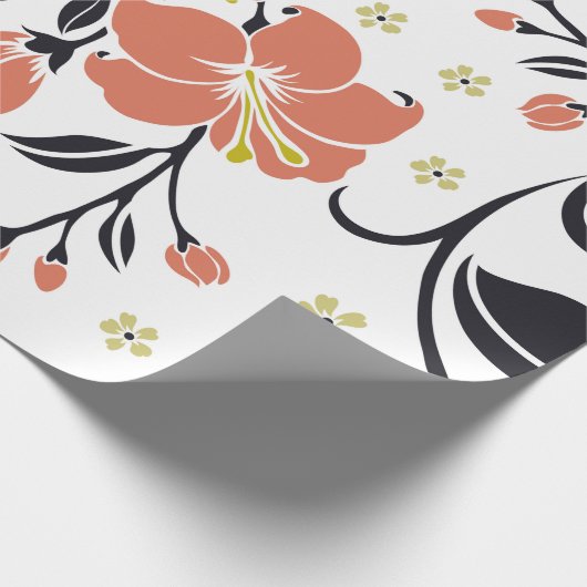 Papier Cadeau Seamless luxury pattern with flowersflower, lace, (Coin)