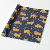Papier Cadeau Seamless pattern, funny cats in everyday poses, pl (Déroulé)